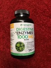 Digestive Enzymes 1000MG Plus Prebiotics & Probiotics 180 Caps Exp 4/26