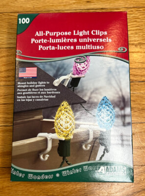 Adams All Purpose Light Clips 100 Holiday Christmas Clips For Rope Or String