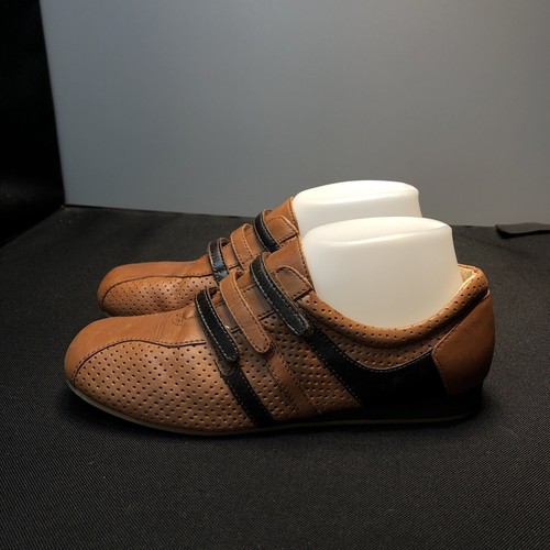 LN US7.5M St. John's Bay SJB Active BROWN LEA CASUAL SNEAKERS FLATS TENNIS SHOES - Picture 3 of 12