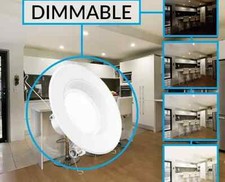12 Pack 6 Inch Commercial Canless LED Downlight,Dimmable Recessed Ceiling Lights