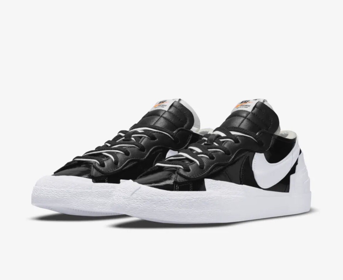 SACAI X NIKE Taglia 10 Nike Blazer Low x Sacai nero lucido 2022