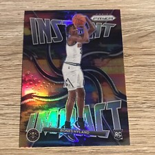 2021-22 Prizm Basketball Bones Hyland #6 Rookie Instant Impact Silver Prizm