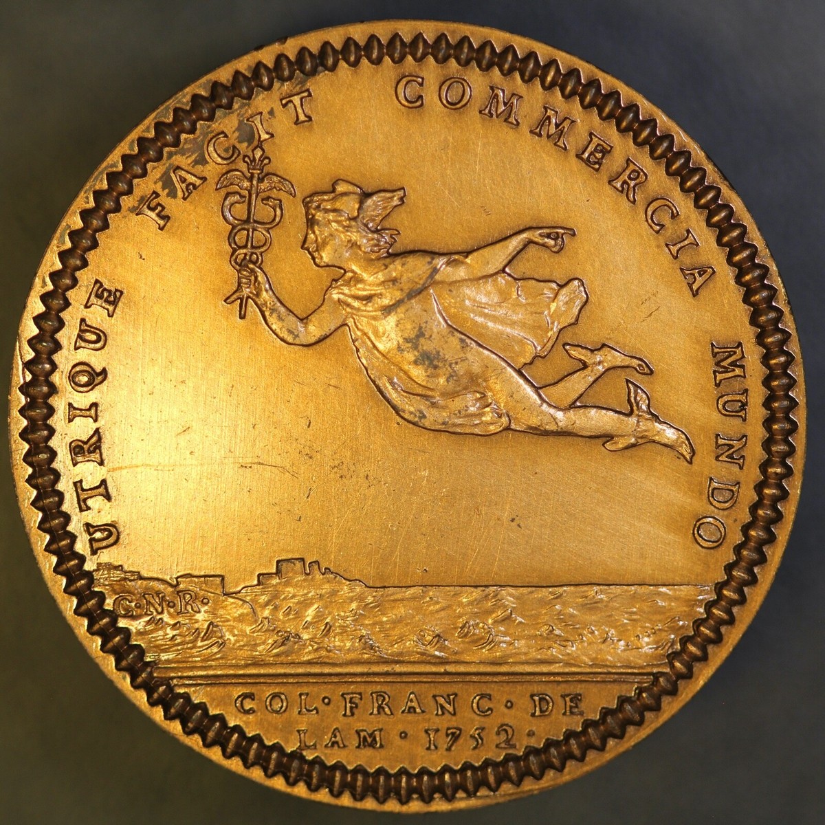 1752 JETON-FRANCO MEDAL FRESH FROM AN ORIGINAL COLLECTION-LOT