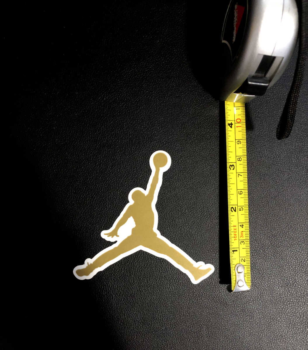 Air Jordan Gold Jumpman Logo Sticker 3.25