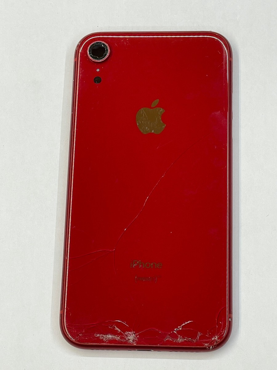iPhone XR (PRODUCT)RED 背面ひびあり iPhone XR Genuine OEM Original back housing Frame Replacement Red