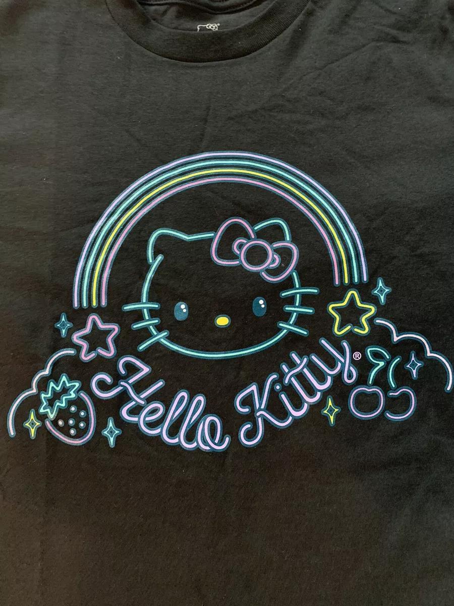 Shop Hmasat Hello Kitty Printed Neon Crew Neck T-shirt with Short