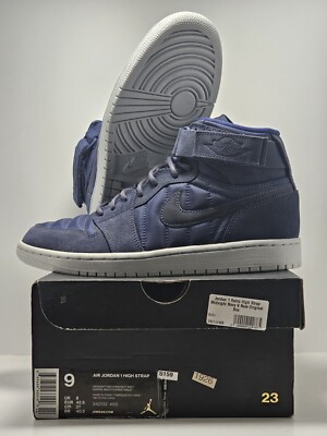 Size 9 - Air Jordan 1 Strap High Midnight Navy | eBay
