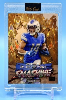 2026 Wild Card Alumination Amon-Ra St. Brown 1/1 Gold Lava Refractor 