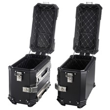 Aluminum Alloy Motorcycle Side Box Pannier Saddle Case Storage 38L&38L&Reflector