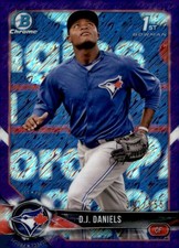 2018 Bowman Chrome #BCP193 D.J. Daniels Prospects Purple Shimmer Refractor #/655