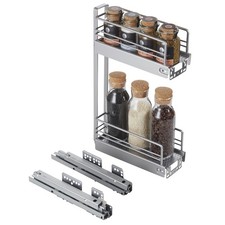 SOTECH / Kesseböhmer 15er-Vollauszug CLASSIC 2-etagig 90° Bad Schrankauszug