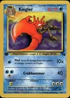 Kingler Uncommon Fossil 38/62 Water 1st Edition Pokemon Card