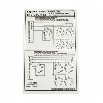 Tyco 4B-C-4 Fire Detector Base Mounting Plate - 517.050.042