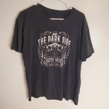 Star Wars Darth Vader Dark Side T Shirt Gray Graphic Tee Size Medium