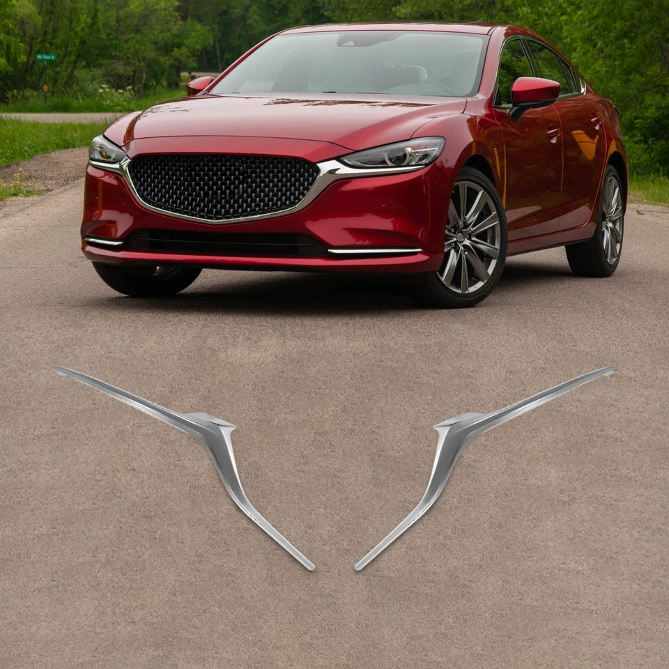 Pair Driver&Passenger Side Grille Molding Grille Trim Set?For 2018-2021 Mazda 6 Foto 4 de 4