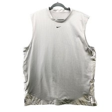 VTG Nike Basketball Jersey Mens XL Light Gray Mesh Sleeveless Tank Active