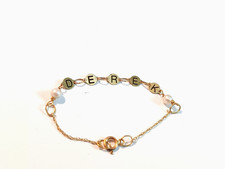 Vintage Name Derek Personalized Solid 14K Pearls Bracelet - NOS