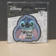 Lilo Stitch Weird But Cute Patch Iron On 2.25"X 3" Disney Cartoon Movie ST2