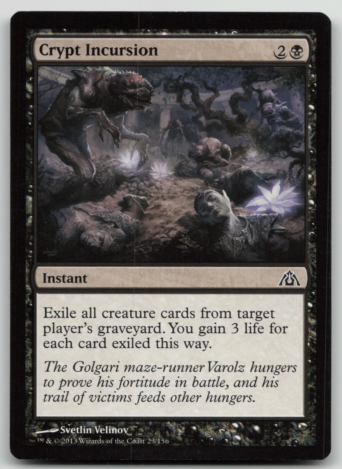 Crypt Incursion 23 Common Dragon's Maze Magic: The Gathering Near Mint