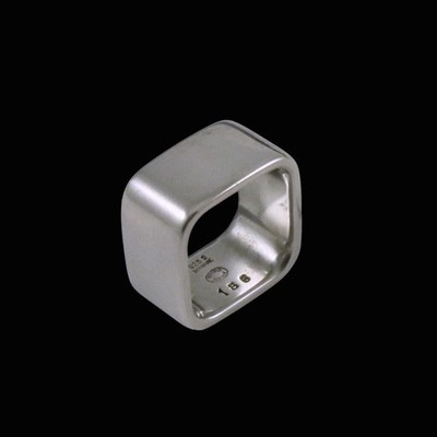 Georg Jensen Ref:186 Stg Silver Wide Band Ring By Kim Naver Orig Pouch Sz S 1/2