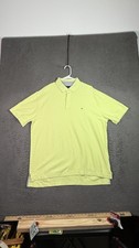 Tommy Hilfiger Polo Shirt Mens XL Yellow Short Sleeve Classic Fit Golf Casual