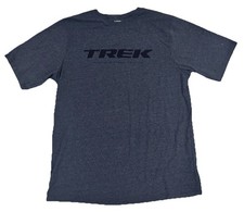 Trek Bicycles Logo T Shirt Size XL Blue/Gray Licensed