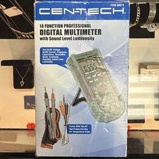 New Cen-Tech 14 Function Professional Digital Multimeter w/Sound Level #98674