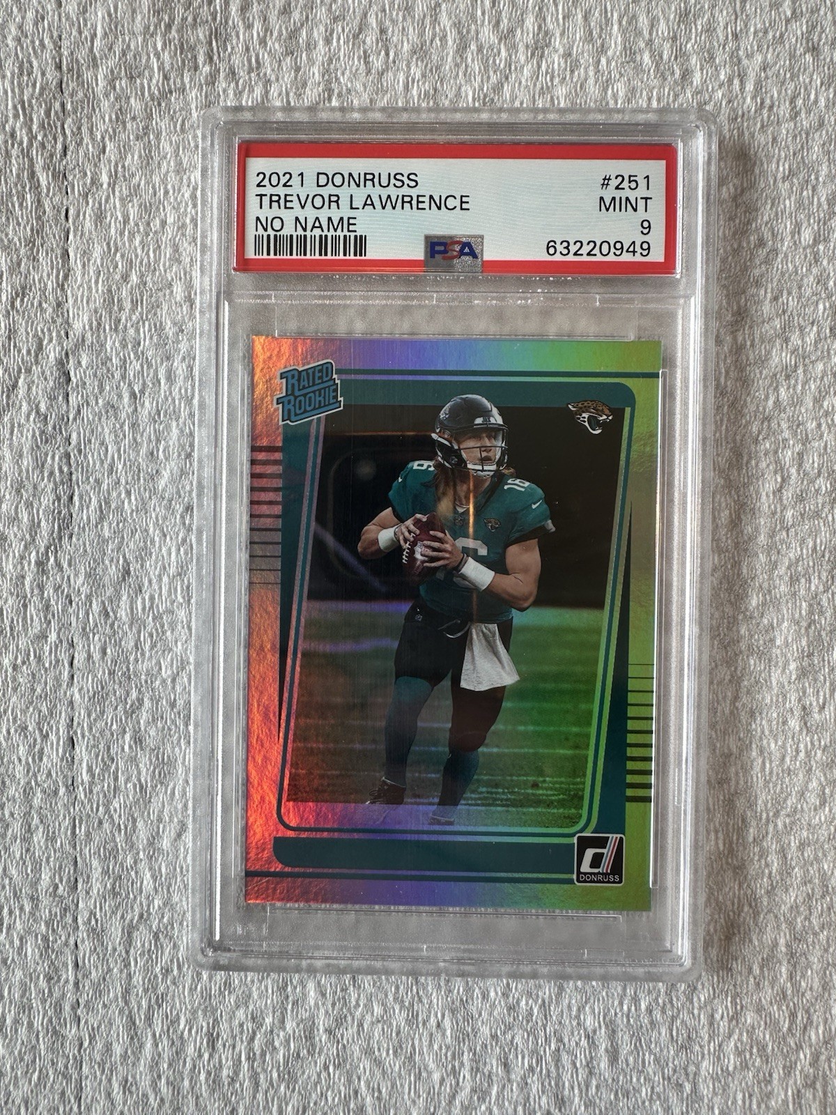 2021 Donruss Trevor Lawrence Rookie No Name #251 PSA 9 SP