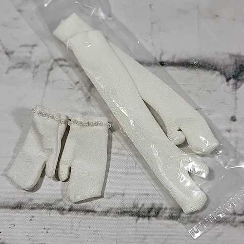 Vintage Ashton Drake Gene Marshall Puppenhandschuhe Menge 2 Paar weiß lang Perlen