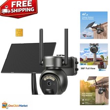 Wireless Outdoor Security Camera - 2K HD Video, Solar  Human Motion Detection