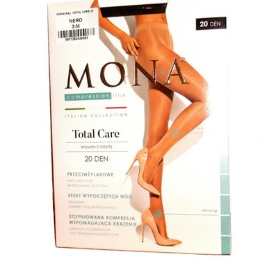 Mona - Total Care Feinstrumpfhose  leicht stützend medium  20den schwarz transp.