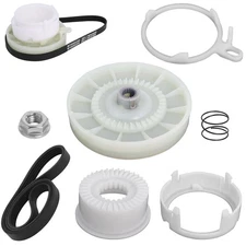 Washer Pulley Clutch Kit W10721967 with W10006384 Drive Belt for Whirlpool