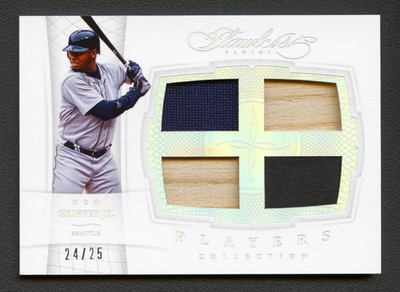 KEN GRIFFEY JR 2016 FLAWLESS PLAYERS COLLECTION QUAD RELIC #24/25 *JERSEY #*