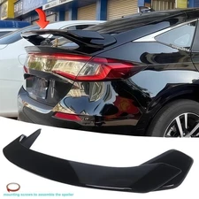 For Honda Civic Hatch Rear Spoiler Trunk Wing Sport Style Gloss Black 2022-2026