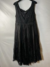 D&G Dolce and Gabbana black silk evening cocktail dress Size 44