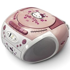 Hello Kitty KT2028B AM/FM Radio CD Cassette Boombox Pink/White PARTS/REPAIR