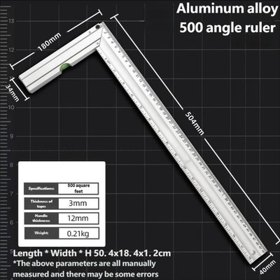 90-degree right-angle ruler for measuring and marking lines
