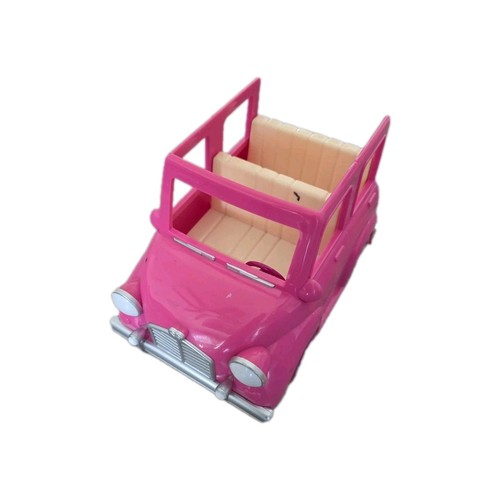 Li'l Woodzeez Pink Camper Car Toy Vacation Vehicle Woodzies Battat