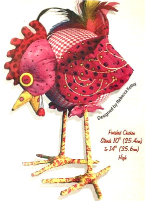 Fabric Art In-a-Bag Scrambled Pecking Order Series #03304 Chicken Pattern Uncut