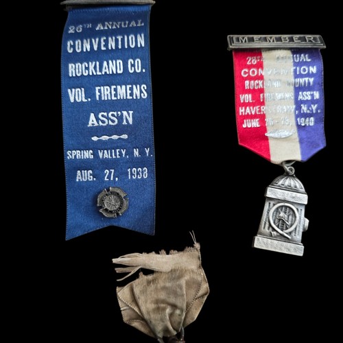Volunteer Fireman's Association Hudson Valley Covention Ribbon Medals 1927-50 - Picture 8 of 16