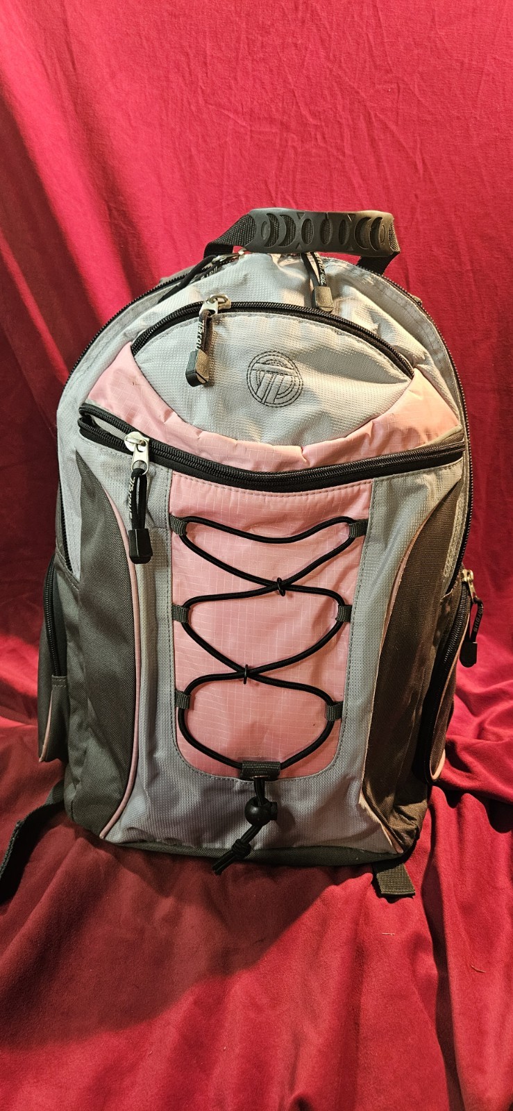 Targus Pink and Gray Padded Laptop Backpack with USB Port