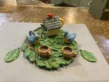 Miniature Blue Bird Tea Set
