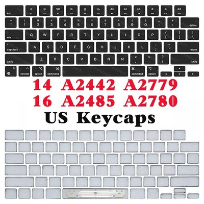 New Keyboard Keys Keycaps For Macbook Pro 14'' 16'' M1 A2442 A2485 Keycap Key Cap