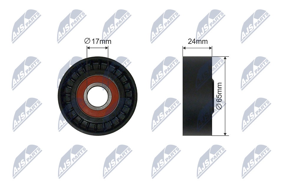 Fits NTY RNK-AU-057 V-RIBBED BELT PULLEY IDLER