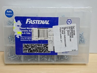 250+ Fastenal Sheet Metal Screw Assortment 0161609 RoHS FNL Box Hardware Phillip