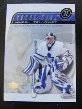 2002-03 Mikael Tellqvist Upper Deck Young Guns Rookie Card 455. rookie card picture