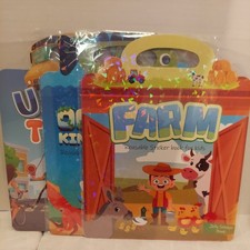 Set of 3 - Reusable Jelly Sticker Books for Toddlers 1-3, Farm, Ocean, Traffic