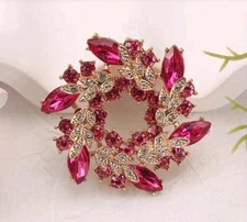 Fall Pin brooch Pink Retro Fashion jewelry NEW Free Shipping 2 Inch