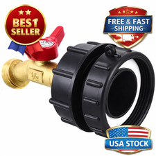 275-330 Gallon IBC Tote Tank Adapter,2.44 Fine Thread  Garden Hose Valve Faucet