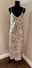 Show Me Your Mumu Leopard Print Satin Dress Size Medium
